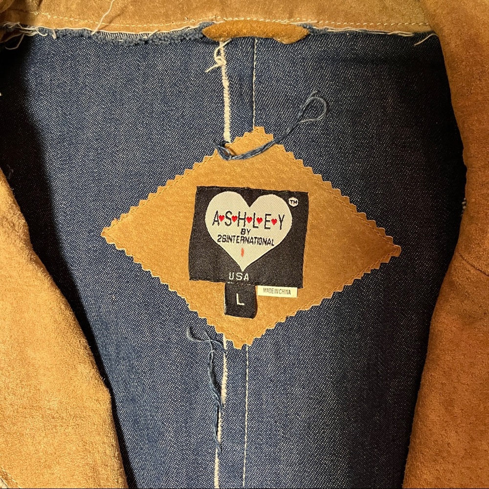 Suede Lightweight Coat With Inner Patchwork Denim - image 5